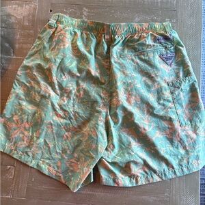 Columbia Green and Orange Board Shorts Quick-Dry Swimwear